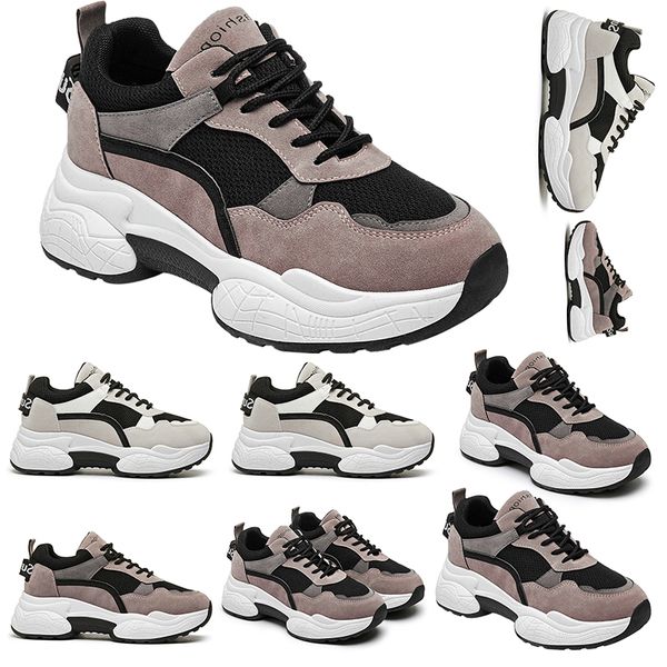 

gym jogging women running shoes triple grey black browm white mesh comfortable breathable trainer designer sneakers size 35-40