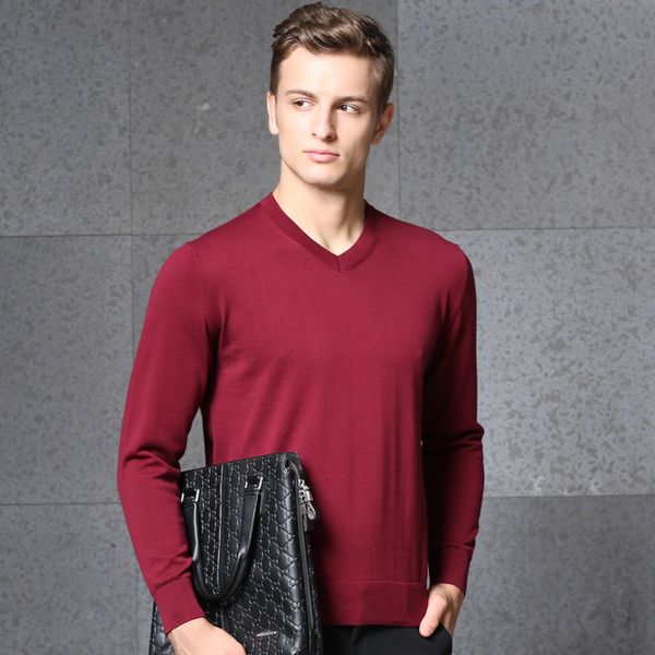

2018 new autumn fashion brand casual sweater v-neck solid slim fit knitting mens sweaters and pullovers men pullover men -4xl, White;black