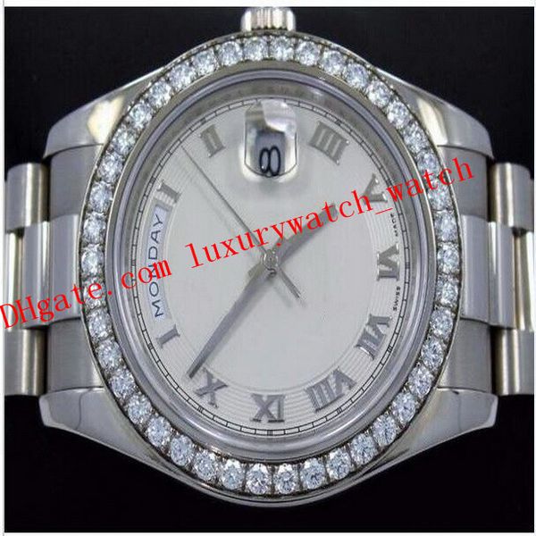 

luxury watches stainless steel bracelet sales asia 2813 218349 18k white gold diamond bezel automatic men's watch