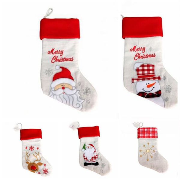

xmas large socks xmas plaid santa snowman reindeer printed oversize socks xmas decorations halloween candy bags advanced gift bags wy85