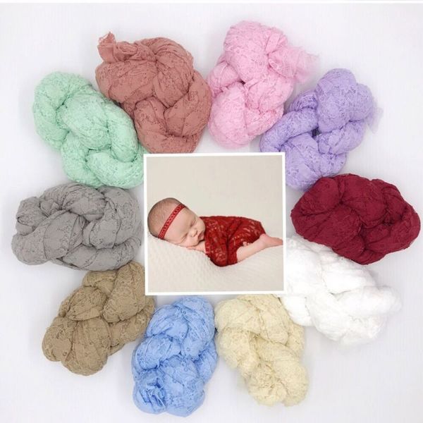 

детские эластичные сетки кружева обернуть пеленать мода спальное одеяло новорожденный фотография реквизит аксессуары