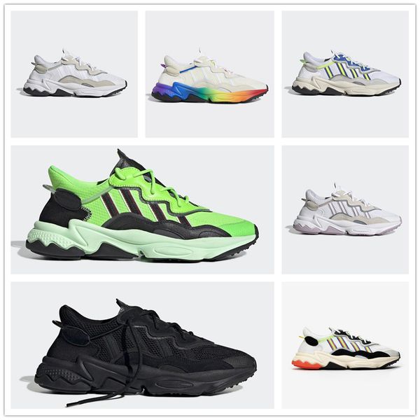 

trainer sport shoes pride 3m reflective xeno ozweego shoes neon green solar yellow 500 v2 chaussure trainers sports sneakers outdoor, Black