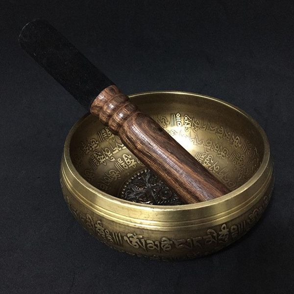 

йога нового 12см непал чакра йог singing bowl буддизм brass тибет mantra поющие чаши с кожаной палочкой и подушками