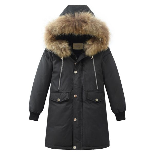 

2019 new children winter jacket 90% duck down thicken warm kids outerwear coat for teen boys 5-16 y parkas -30 degree russia, Blue;gray