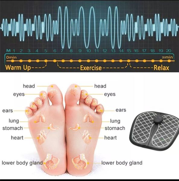 

new electric ems foot massager pad feet muscle stimulator foot massage mat improve blood circulation relieve ache pain health care