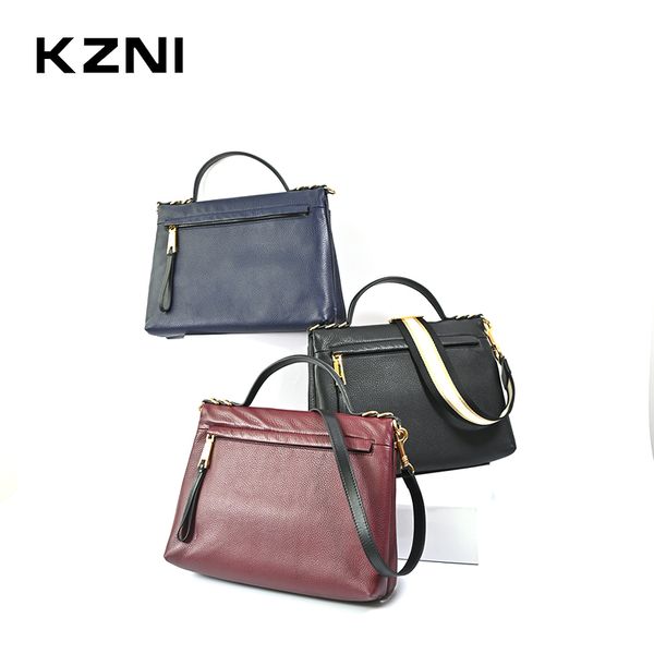 

kzni women bag genuine leather purse crossbody tote bag shoulder clutch female handbags sac a main femme de marque9219