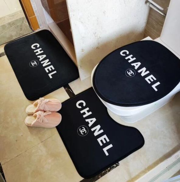 

Новые продукты из три частей Туалета Круга Моды печати Письмо Спальня Кристалл Бархатная циновка дверь сгущает Покрытие Ванна стульчак