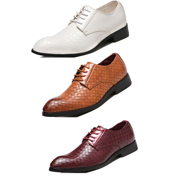 

2020 shoes for men dress leather black nine white brown light brown fashion running shoes size 40-45