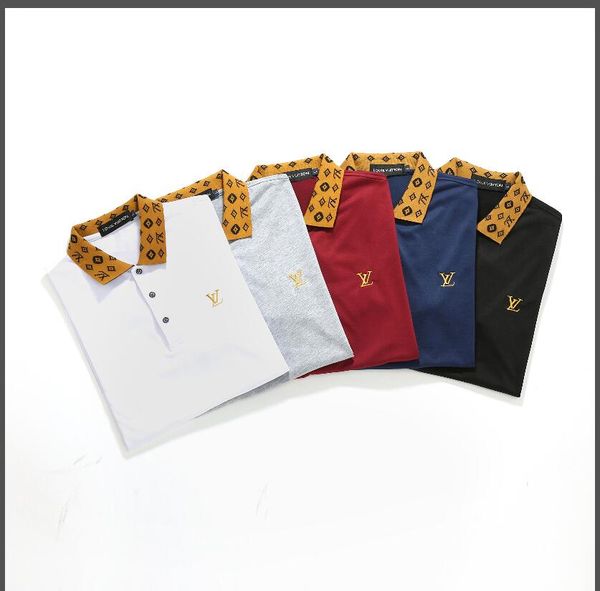 

fashion designer spring and autumn sports casual wear men's business casual brand polo shirts sportswear quality men's polo shirts, White;black
