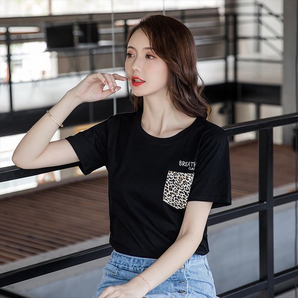 

summer clothes cotton printed short-sleeved women's loose ins fashionable black summer clothes cotton printed short-sleeved t-shirt wom, White