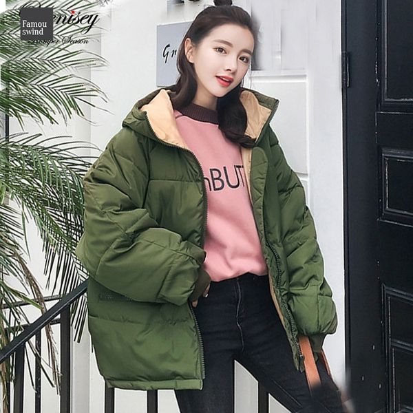 

реальный новый полный zipper твердая мода хлопок теплый хлопок телогрейке больше зимняя куртка женщины yards с капюшоном q17, Black