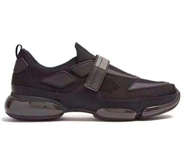

italy designer men shoes fashion luxury men casual shoes cloudbust sneakers leather and fabric shoe platform sock trainers 04, Black