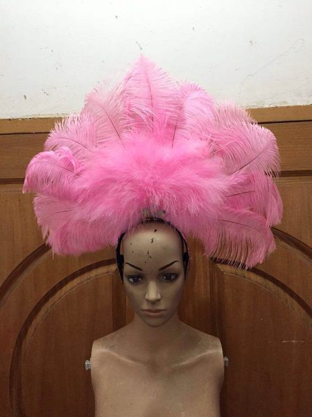 

latin dance samba accessories fashion exquisite headdress feathers delicate dance shows accessories, Golden;white