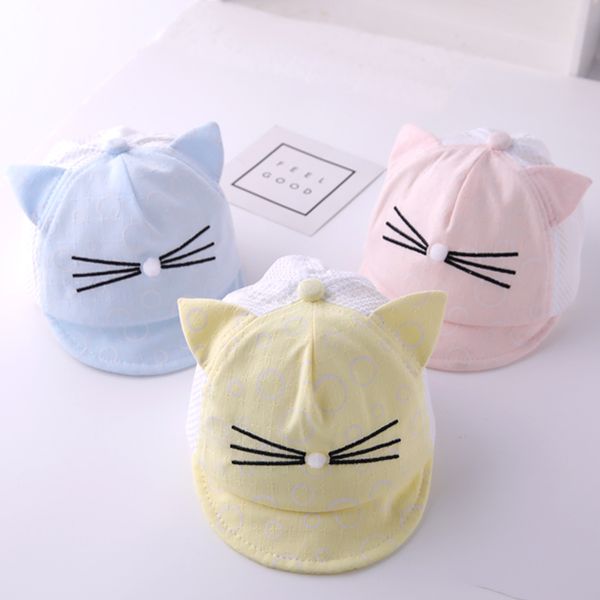

baby hat summer cap thin style sun hat newborn, Yellow