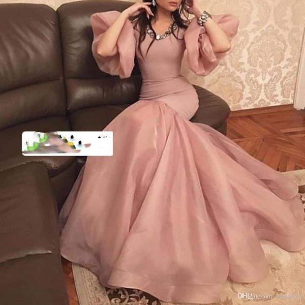 

elegant blush pink evening dresses crystals beaded floor length puffy sleeves organza prom dresses formal party gowns dresses evening, Black;red
