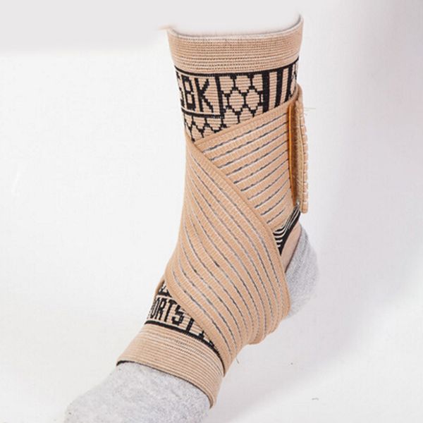 

high elastic bandage compression knitting sports protector basketball soccer ankle support brace guard, Blue;black