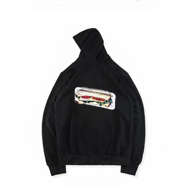 

luxury plow hood sandwich sweater retro high street cotton comfortable loose men and women lovers hooded sweater hfsswy012, Black
