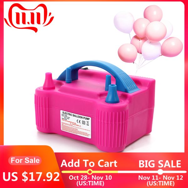 

kkmoon электрический надувать два сопла воздуходувки воздуха быстрый портативный надувной инструмент насос электрический воздушный шар насос