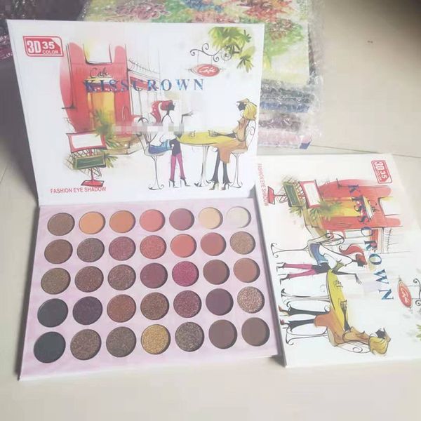 

kisscrown brand eye shadow palette new arriving 35 colors shimmer matte eyeshadow palette earth color mashed potato eye shadow