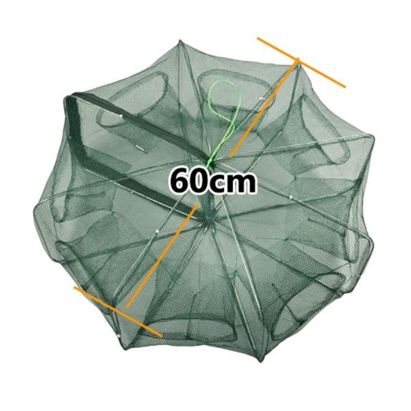 

16holes folded portable hexagon fishing net network casting crayfish catcher fish trap shrimp catcher tank cages mesh nets china