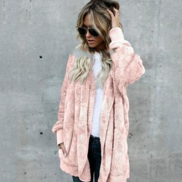 

womens winter jackets warm long sleeve women coat jackets comfortable windbreakers solid color long jacket 8 colors, Black