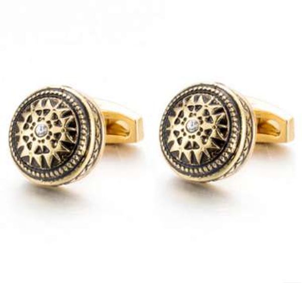 

классический горный хрусталь медная черная картина мужская запонка свадебный костюм рубашка пуговицы запонки, Silver