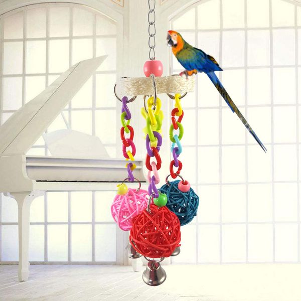 

woodiness parrot swing towel gourd nibbling birds toys sepaktakraw birds articles cage parts