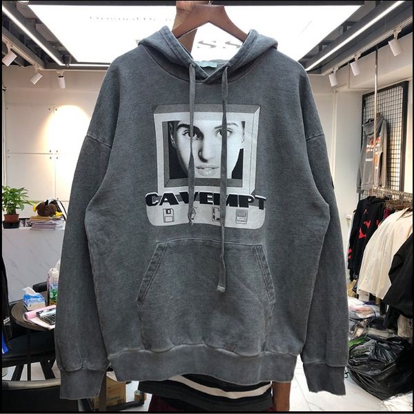

cav empt sweatshirts men women pullover thick washed streetwear cavempt c.e hoodies autumn winter, Black