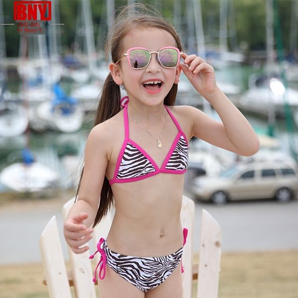 

children's three-point bikini girls' split swimsuit bikini three-piece suit children's swimsuit, White;black