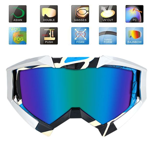 

ski goggles wind mirror anti fog snow mountain snowboard antifogging 2 colors uv protection windproof durable cycling goggles