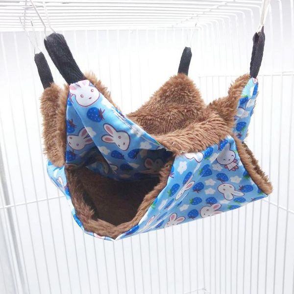 

small pet hammock warm double layer mezzanine hammock hanging squirrel sleeping bag pet supplies classic bunkbed