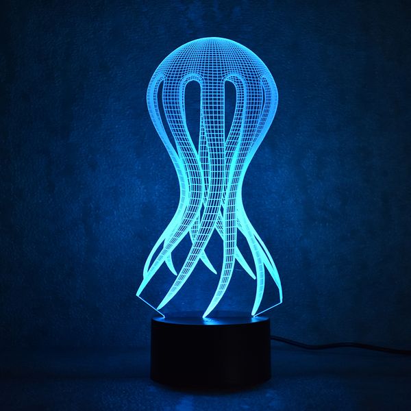 

3d usb led visual creative nightlight fashion sleeping night light table lamp ocs jellyfish lamp decor lampara light fixture