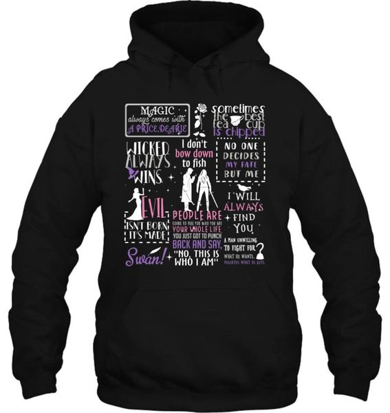 

men hoodie once upon a time quotes ouat women streetwear, Black