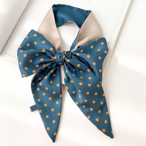 

2020 brand new shawls scarves bag scarf print fashion women silk small female hair handbag hijab bandana foulard femme, Blue;gray