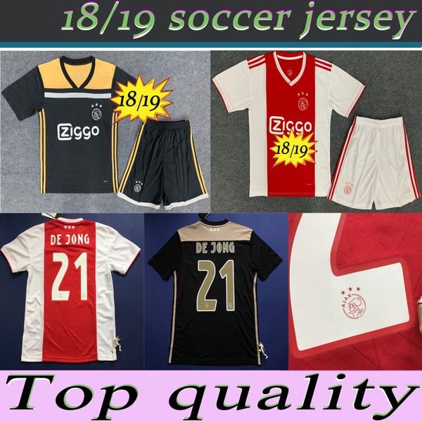 

18 19 20-21 мужской костюм аякс амстердам фк футбол джерси 2020 де йонг промес альварес тадич neres с зиеш ван беек аякс футбол джерси взрос, Black