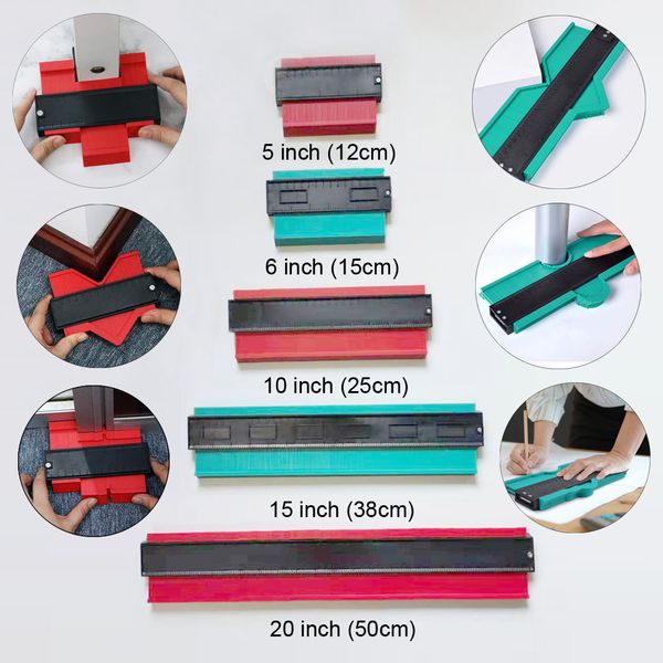 

5in 6in 10in 15in 20in contour gauge multi-purpose woodworking tools irregular contour gauge arc scale profile gauge