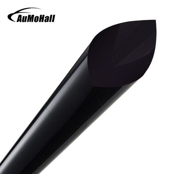 

aumohall 0.5*30m black window tint film glass 9% roll 2 ply house commercial protection uv+insulation car side window tint film