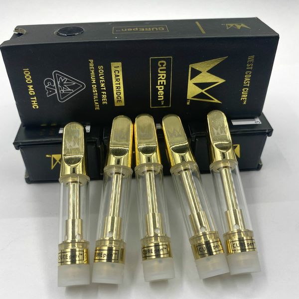 

West Coast Cure Pen VapePen Керамические катушки 0,8 / 1,0 мл CUREPEN Vapro Gold Телеги Glass Tank Box Упаковка Защита от детей