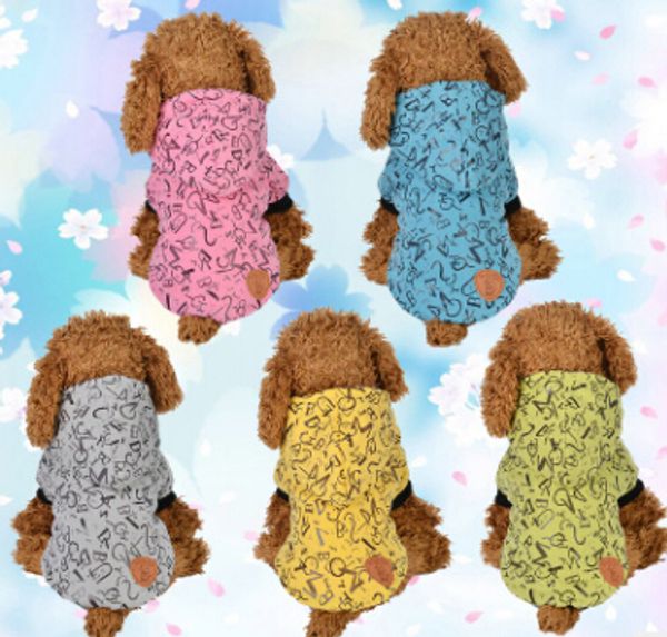 

letter pattern pet cotton coat dog cat winter warm thicken clothes creative new style puppy teddy kitten apparel