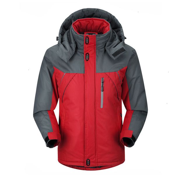 

2019 nieuwe mannen thicken uitloper super warme jas winter klim mountain jacket hooded man parka winddicht plus size jassen, Black