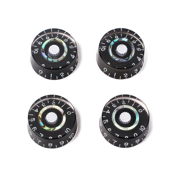 

4x speed knobs for les paul electric gibson guitar black/shell color #1