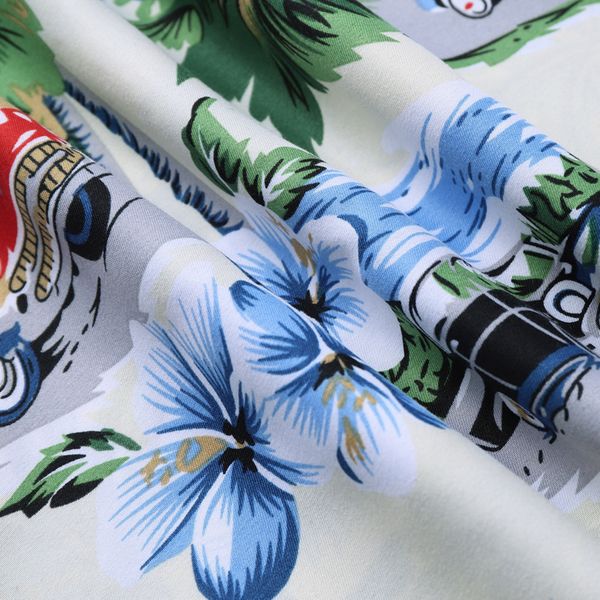 

мужчины мода 2020 printed мужского new red car гавайская рубашка streetwear отдых вскользь короткий рукав цветочного камиза плюс размер -7x, White;black