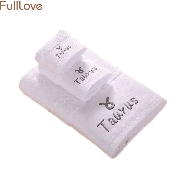 

3pcs/set letters embroidered white l towel cotton towel set bath towels for adults soft absorbent face for bathroom