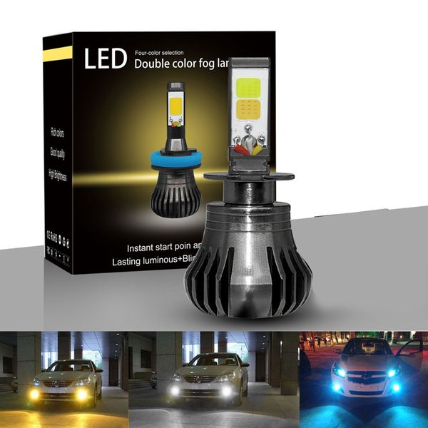 

1pc dc 12v cob waterproof car fog light bulb 80w h8/h11 white conversion kit h8/h9/h11 h3 lamps smog fog lamp