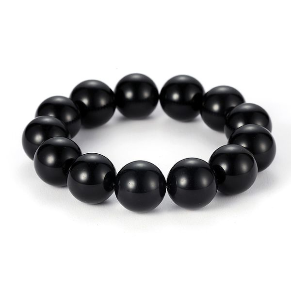 

imitation obsidian bracelet crystal glass buddha bead string
