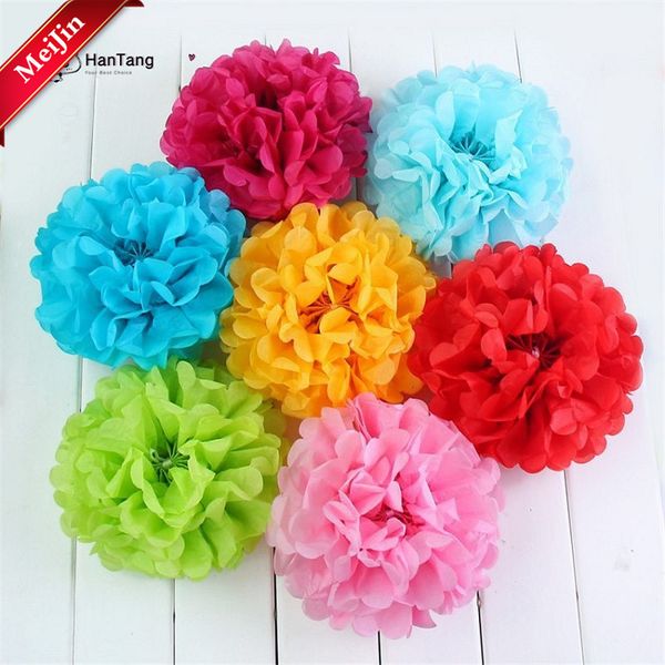 

15/20cm wedding decoration paper pompoms flowers pom poms balls party home decoration tissue packaging for flowers 5z