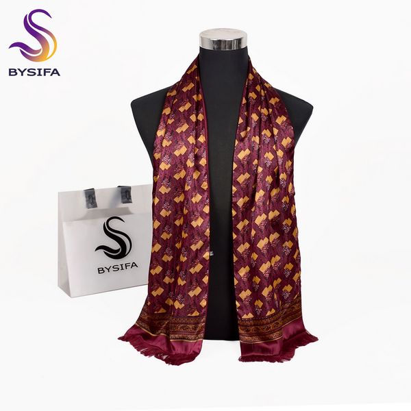 

bysifa] мужчины шелковый шарф cravat мода двойных слоев 100% шелк шеи шарф tie осень зима мужская теплые кисточка длинные шарфы 165 * 24см, Blue;gray