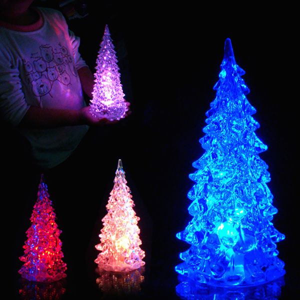 

1pc christmas tree shape led acrylic light color changing lamp party christmas decoration for home xmas gift fashion new year