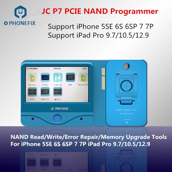 

Phonefix jc pro1000 jc p7 nand programmer pcie nand n read write repair tool for 5 e 6 6 p 7 7p ipad pro error remove