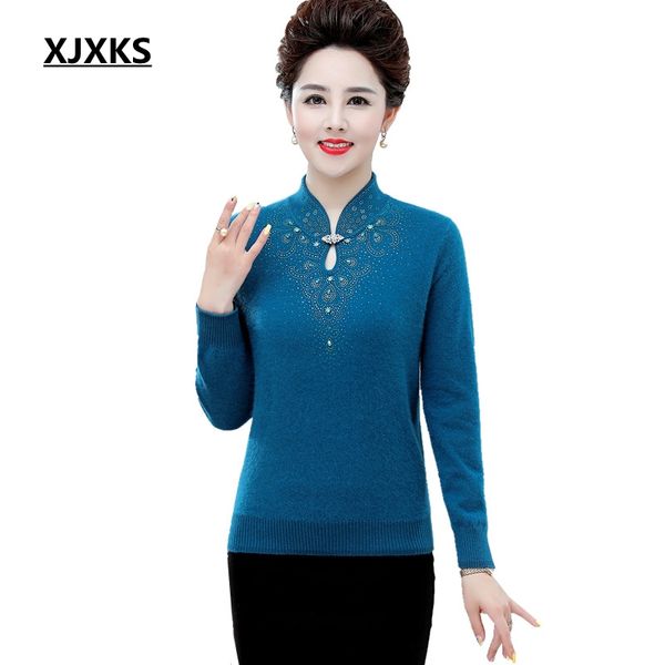 

xjxks autumn winter oversize thick mink cashmere sweater poullovers women long sleeve 2020 female casual warm sweater jumper, White;black